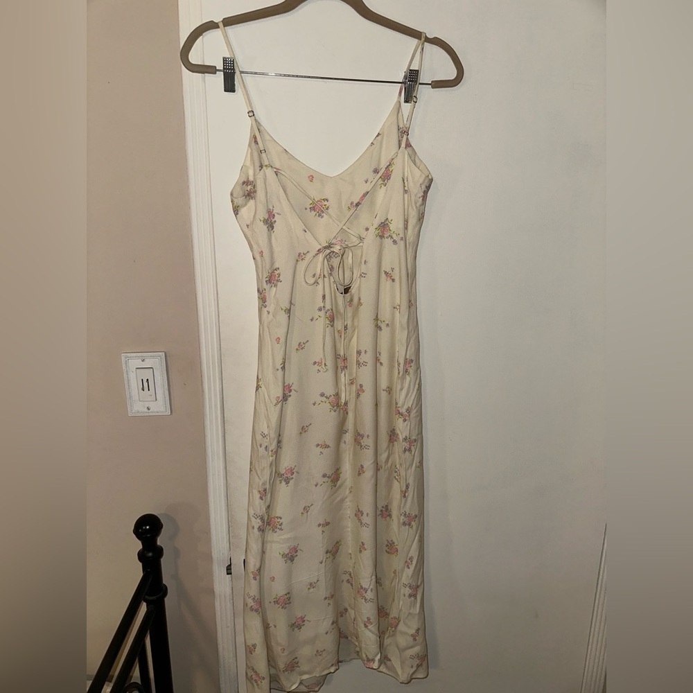 REFORMATION Floral Cream Slip Dress size 4